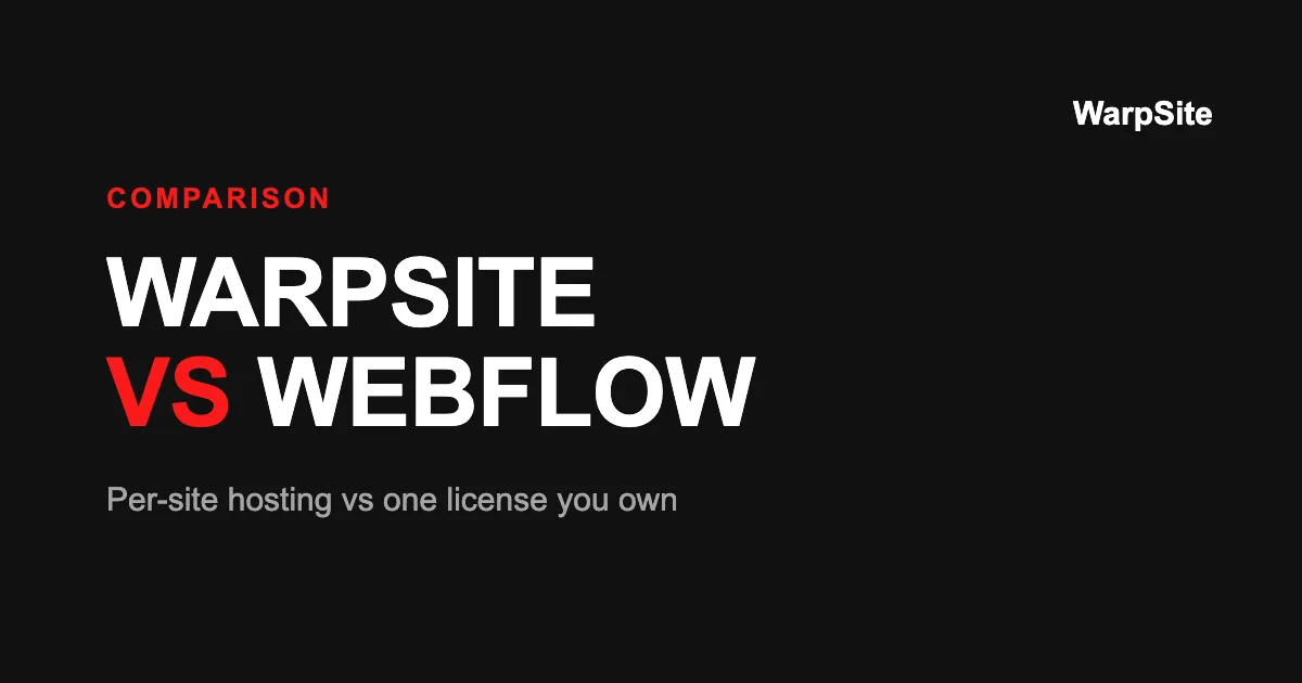 WarpSite vs Webflow
