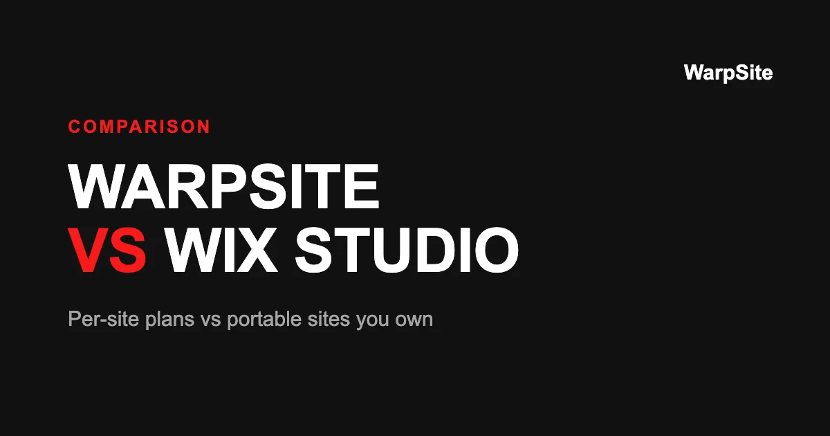 WarpSite vs Wix Studio