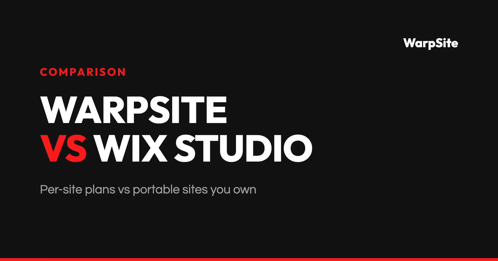 WarpSite vs Wix Studio